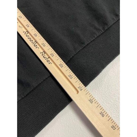 Armani Exchange Sweater Mens Large Black Shoulder Zip Reflective Long Sleeve - Picture 7 of 8